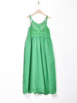 【3色展開】Meridian レースアップクロシェ キャミソールワンピース