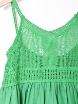 【3色展開】Meridian レースアップクロシェ キャミソールワンピース