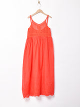 【3色展開】Meridian レースアップクロシェ キャミソールワンピース