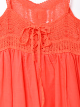 【3色展開】Meridian レースアップクロシェ キャミソールワンピース