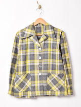 70's   チェック ウールジャケット