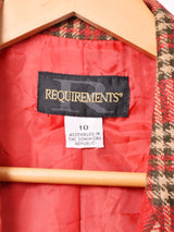 ウール混 チェックテーラードジャケット