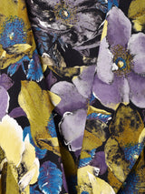 花柄 パフスリーブ 長袖ブラウス