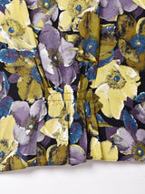 花柄 パフスリーブ 長袖ブラウス