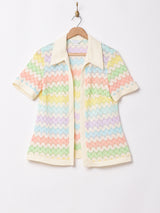 パステルマルチカラー 半袖シャツ