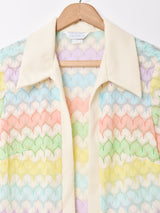 パステルマルチカラー 半袖シャツ