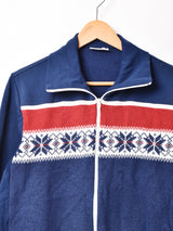 ニット切り替え トラックジャケット