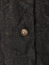 メタリック シースルー 長袖シャツ