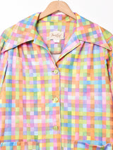 長袖チェックシャツ