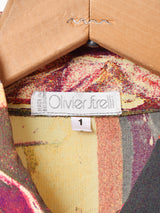 総柄 シースルー 長袖シャツ