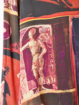 総柄 シースルー 長袖シャツ