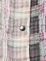 アメリカ製 チェック 長袖 シースルートップス