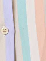 ストライプ ボウタイ 半袖ブラウス