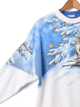 ウルフ プリント スウェットシャツ