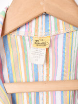 アメリカ製 パステルマルチカラー ストライプ テーラードジャケット