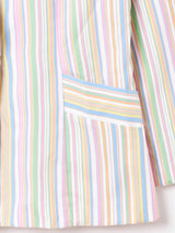 アメリカ製 パステルマルチカラー ストライプ テーラードジャケット