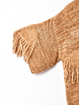 イタリア製 テープヤーン ハンドメイド 半袖セーター