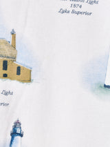 アメリカ製 灯台 総柄 フロントボタン スウェットシャツ