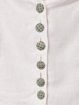 バックレースアップ リネンチロルトップス