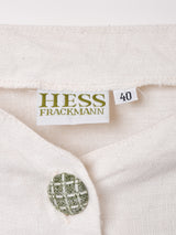 バックレースアップ リネンチロルトップス