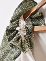 バックレースアップ リネンチロルトップス