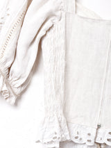 レースアップ カットワーク チロルトップス