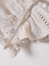 レースアップ カットワーク チロルトップス