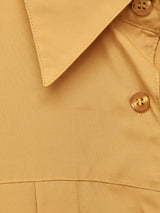 長袖 タックブラウス