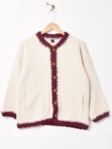 ウッドボタンカーディガン