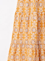 【2色展開】Meridian カットワーク刺繍 ティアードスカート