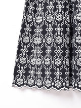 【2色展開】Meridian カットワーク刺繍 ティアードスカート