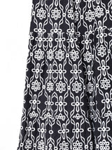 【2色展開】Meridian カットワーク刺繍 ティアードスカート