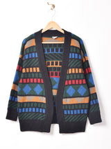 イタリア製 マルチカラーカーディガン