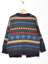 イタリア製 マルチカラーカーディガン