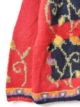 総柄 ハンドニット カーディガン