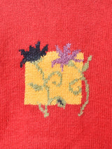 総柄 ハンドニット カーディガン