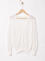 透かし編み カーディガン