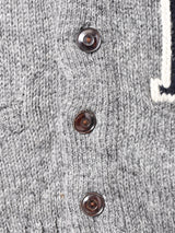 ショールカラー レタードカーディガン