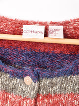 モヘア混 ボーダ—カーディガン