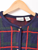 チェック柄 カーディガン