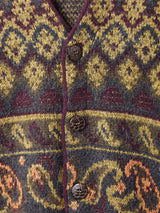 総柄 カーディガン