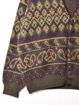 総柄 カーディガン