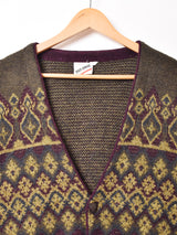 総柄 カーディガン