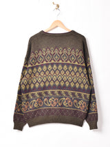 総柄 カーディガン