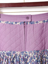 【3色展開】Emerald Motel 総柄 キルティング 切り替え フレアスカート