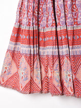 【3色展開】Emerald Motel 総柄 キルティング 切り替え フレアスカート