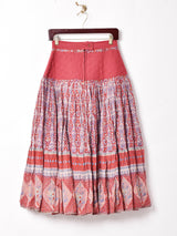 【3色展開】Emerald Motel 総柄 キルティング 切り替え フレアスカート