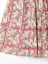 【3色展開】Emerald Motel 総柄 キルティング 切り替え フレアスカート