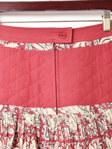 【3色展開】Emerald Motel 総柄 キルティング 切り替え フレアスカート