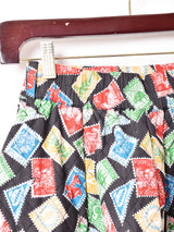 【3色展開】 総柄 キルティング サーキュラースカート